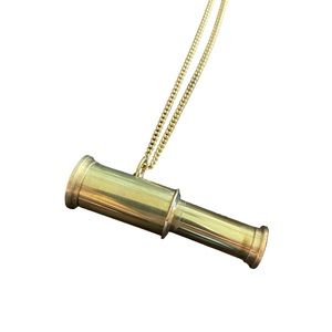 Telescope Charm Necklace in Gold